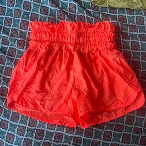 Free People Movement Neon Orange Running Shorts